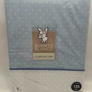 Juego de sabanas burrito blanco azul