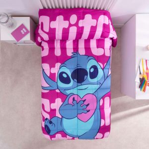Edredon Nordico Stitch Rosa