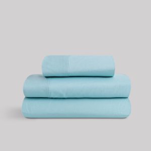 Juego Sábanas liso Aguamarina Karamelo