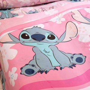 Juego Sábanas Stitch Rosa