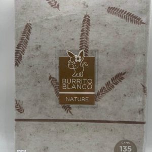 Juego de sábanas Burrito Blanco Plumas Arena
