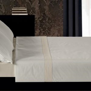 Juego Sábanas Franela Rayas Beige