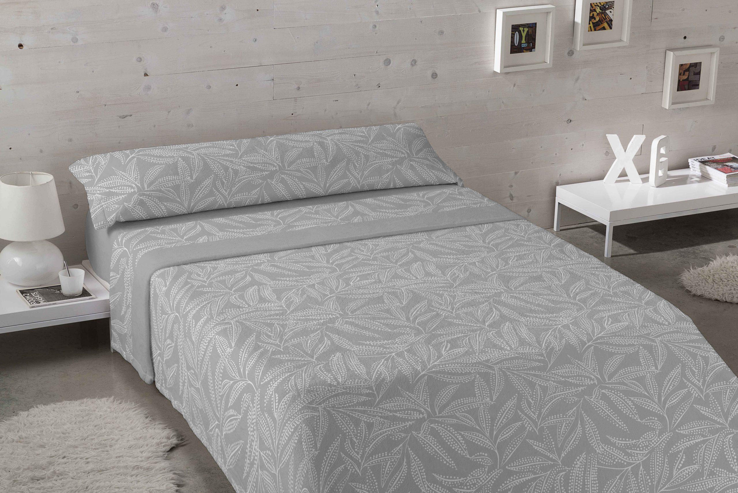 Juego Sábanas Coralina Karamelo Eira Gris