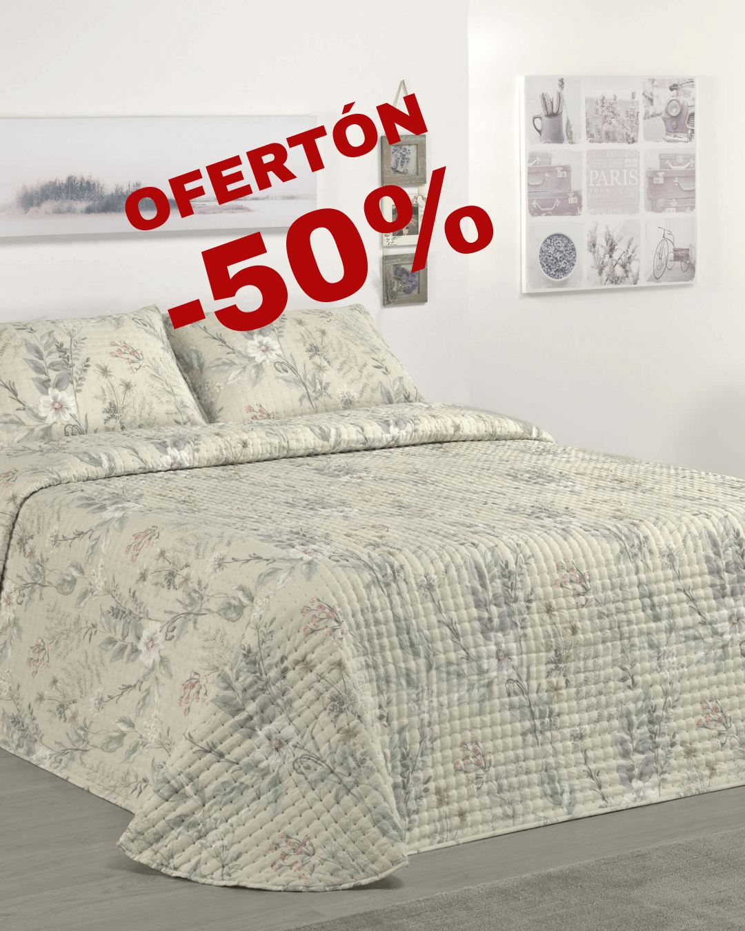 Edredón nórdico Samanta bicolor al 50 % en la tienda Lar Textil de Logroño