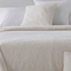 Edredón Sherpa 439 Beige Burrito Blanco